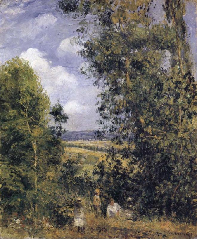 Camille Pissarro Resting beneath the trees,Pontoise Norge oil painting art